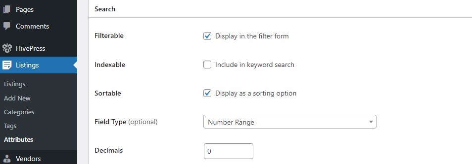 Adding custom search filters.