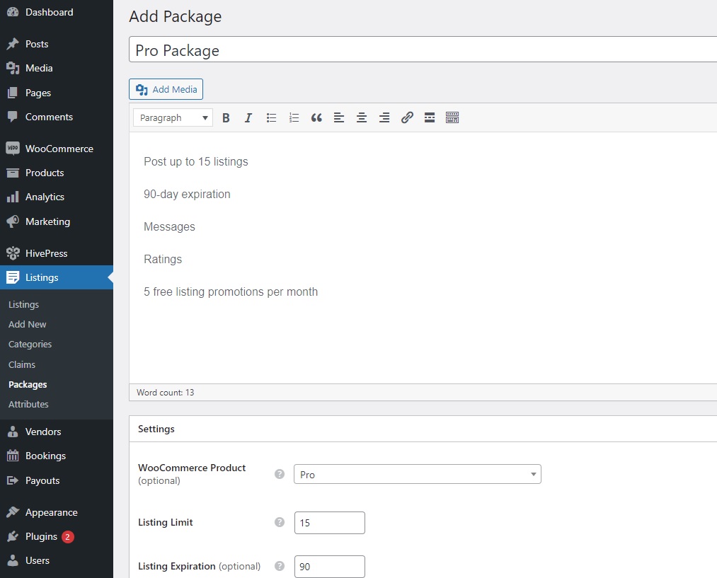 Setting up listing packages.