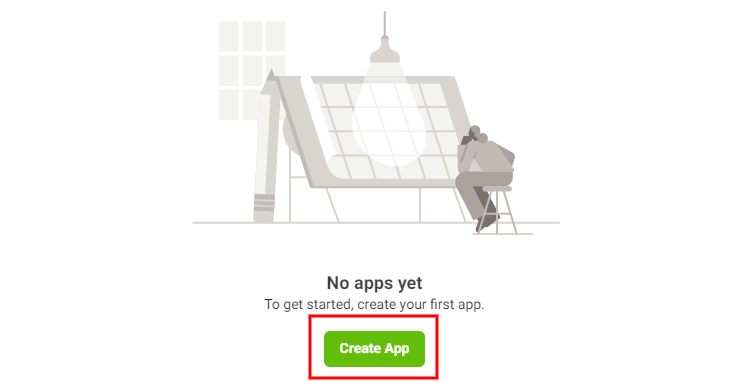 Creating a new Facebook app.