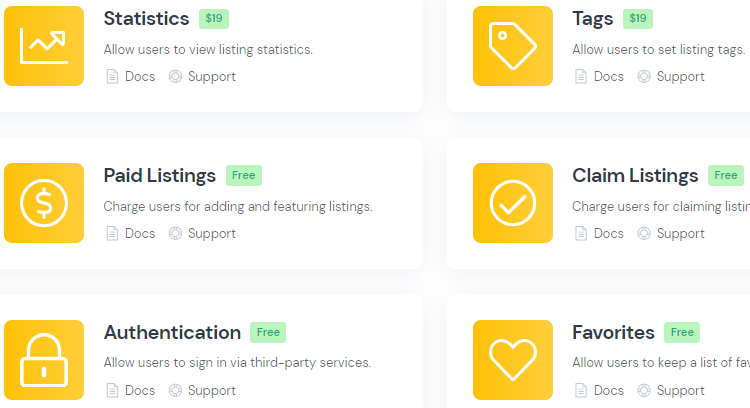 List of the HivePress add-ons.