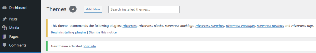 Installing HivePress.
