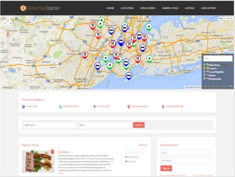 Free WordPress listing theme