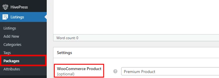 Adding a premium listing package.