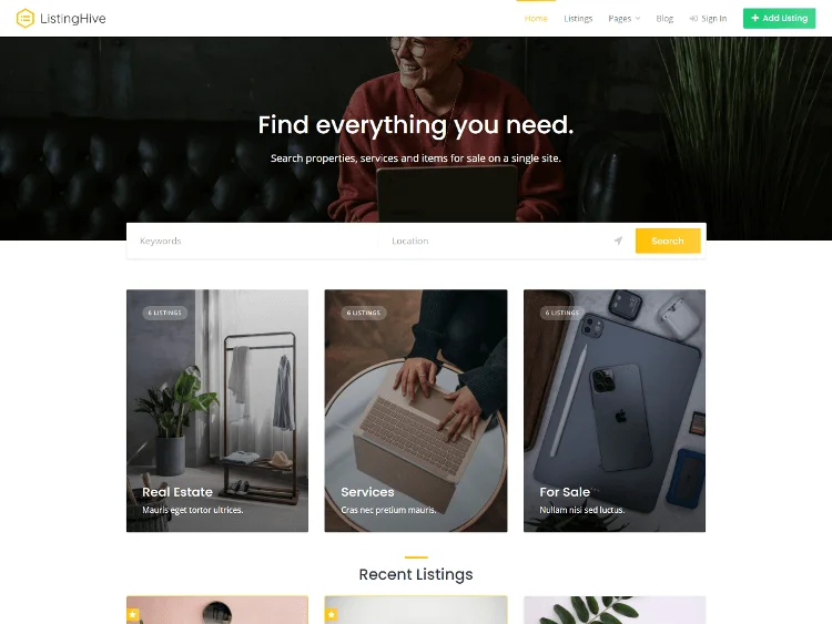 Free WordPress directory theme